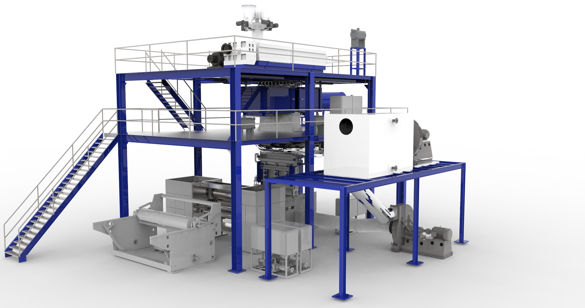What is the role of the needle punching process of the non woven machine?