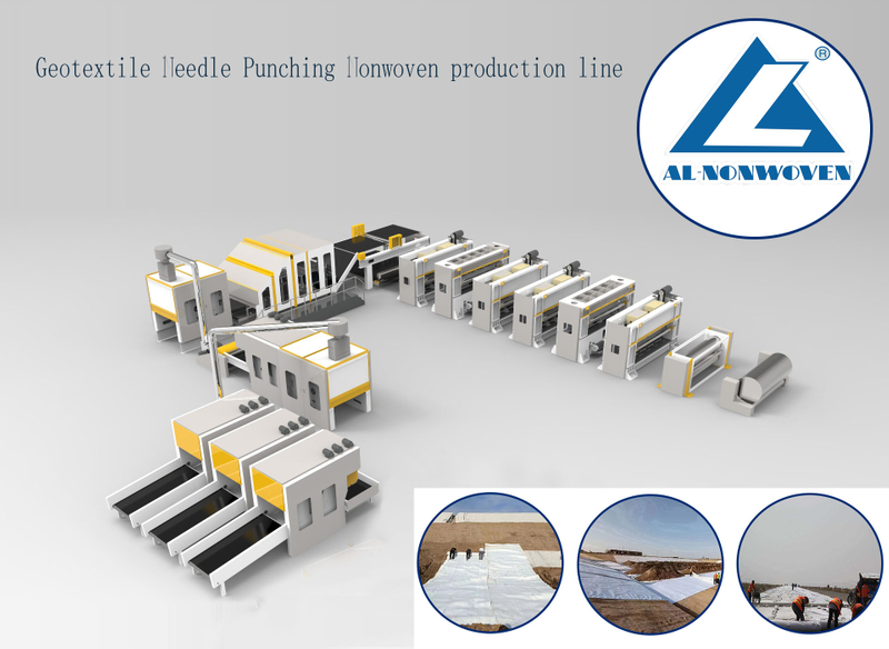 AL-- PET Fiber Geotextile Needle Punching Non-woven Nonwoven Fabric Making Machine 